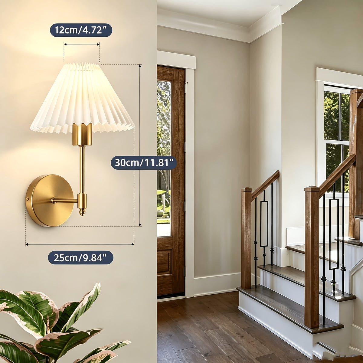 2-Piece Modern Metal Wall Sconce Set – Hardwired Decorative Wall Lights